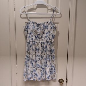 Altar'd State Blue and White Floral Mini Dress Please See Measurements